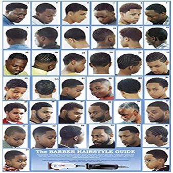 MD Barber Poster w/ 38 Male Haircuts & Styles