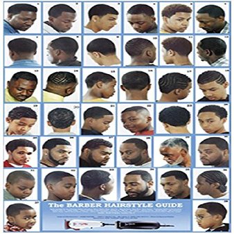 MD Barber Poster w/ 38 Male Haircuts & Styles