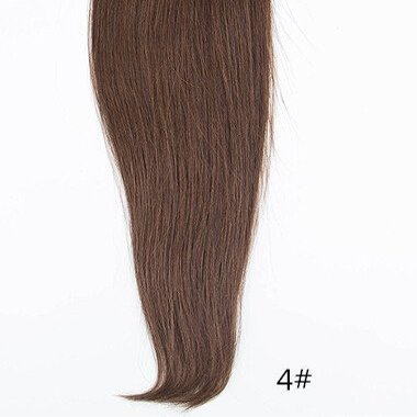 100% human hair 15"-24" Straight Invisible Halo Wire Human Hair Extensions One Piece 80G (16 inch, 4#)