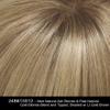 Jon Renau EasiPart 8" Long Topper Color 24B18S8 - Remy Human Hair Easihair Hairpieces 1 Piece Volumizer Monofilament 2.75x5 Base Natural Looking Womens Clip #742a Bundle MaxWigs Hairloss Booklet view 2