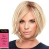 Jon Renau EasiPart 8" Long Topper Color 24B18S8 - Remy Human Hair Easihair Hairpieces 1 Piece Volumizer Monofilament 2.75x5 Base Natural Looking Womens Clip #742a Bundle MaxWigs Hairloss Booklet view 3
