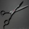 440c high hardness stainless steel black 7-inch cutting salon, professional hairstylist scissors view 2
