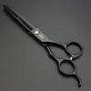 440c high hardness stainless steel black 7-inch cutting salon, professional hairstylist, specialized scissors for cutting thin hair view 2