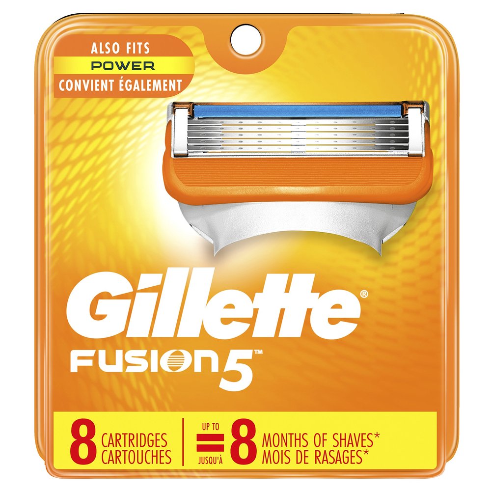 Gillette Fusion5 Men's Razor Blades Cartridge Refills, 8 Count