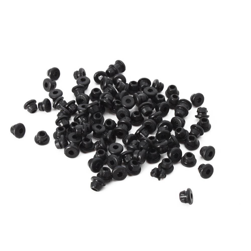 100 Armature Bar Nipples Tattoo Supplies Rubber Grommet for Machine Gun A-Bar Step Bushings STEP100
