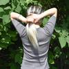 100% human hair Clip in Human Hair Extensions(20"-120g, 613 Light Blonde) view 3