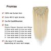 100% human hair Clip in Human Hair Extensions(20"-120g, 613 Light Blonde) view 4