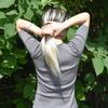 100% human hair Clip in Human Hair Extensions (16"-100g, 613 Light Blonde) view 3