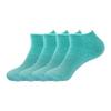 BambooMN Women's Small Fuzzy Soft Aloe Infused Nylon Spa Socks, Solid Aqua, 4 Pairs view 1