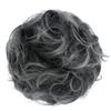 CAISHA Big Hairpiece Scrunchy Updo Bridal Hairstyle curly Messy Bun Ash Gray Mix G26E view 1