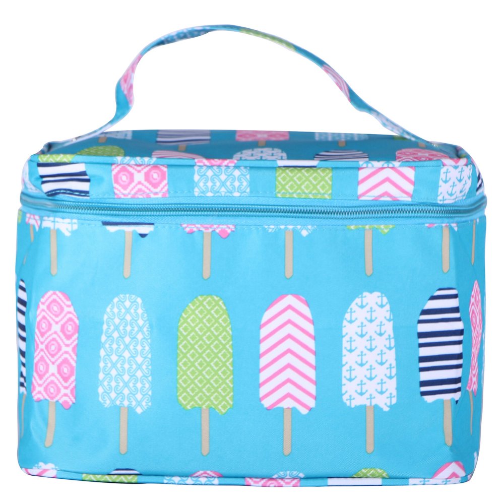 101 BEACH Personalized with Name New Go-To Cosmetic Case: Travel in Style and Stay Organized, Turquoise Popsicle