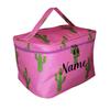 101 BEACH Personalized with Name New Go-To Cosmetic Case: Travel in Style and Stay Organized, Pink Cactus view 2