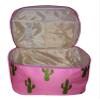 101 BEACH Personalized with Name New Go-To Cosmetic Case: Travel in Style and Stay Organized, Pink Cactus view 3