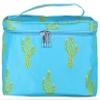 101 BEACH Fashion Print Soft Case Cosmetic Bag Can be Personalized or Monogrammed (Monogrammed Turquoise Cactus) view 1