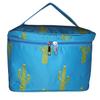 101 BEACH Fashion Print Soft Case Cosmetic Bag Can be Personalized or Monogrammed (Monogrammed Turquoise Cactus) view 4