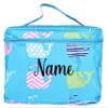 101 BEACH Personalized with Name New Go-To Cosmetic Case: Travel in Style and Stay Organized, Turquoise Whales view 1