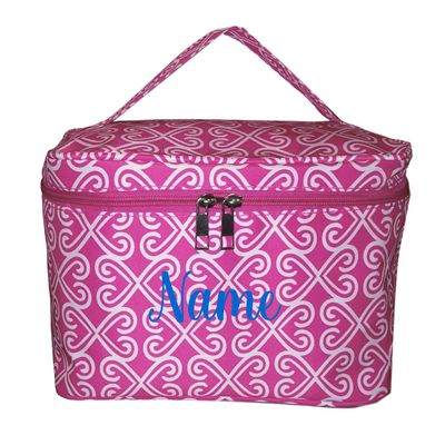 101 BEACH Personalized with Name New Go-To Cosmetic Case: Travel in Style and Stay Organized, Pink Twist