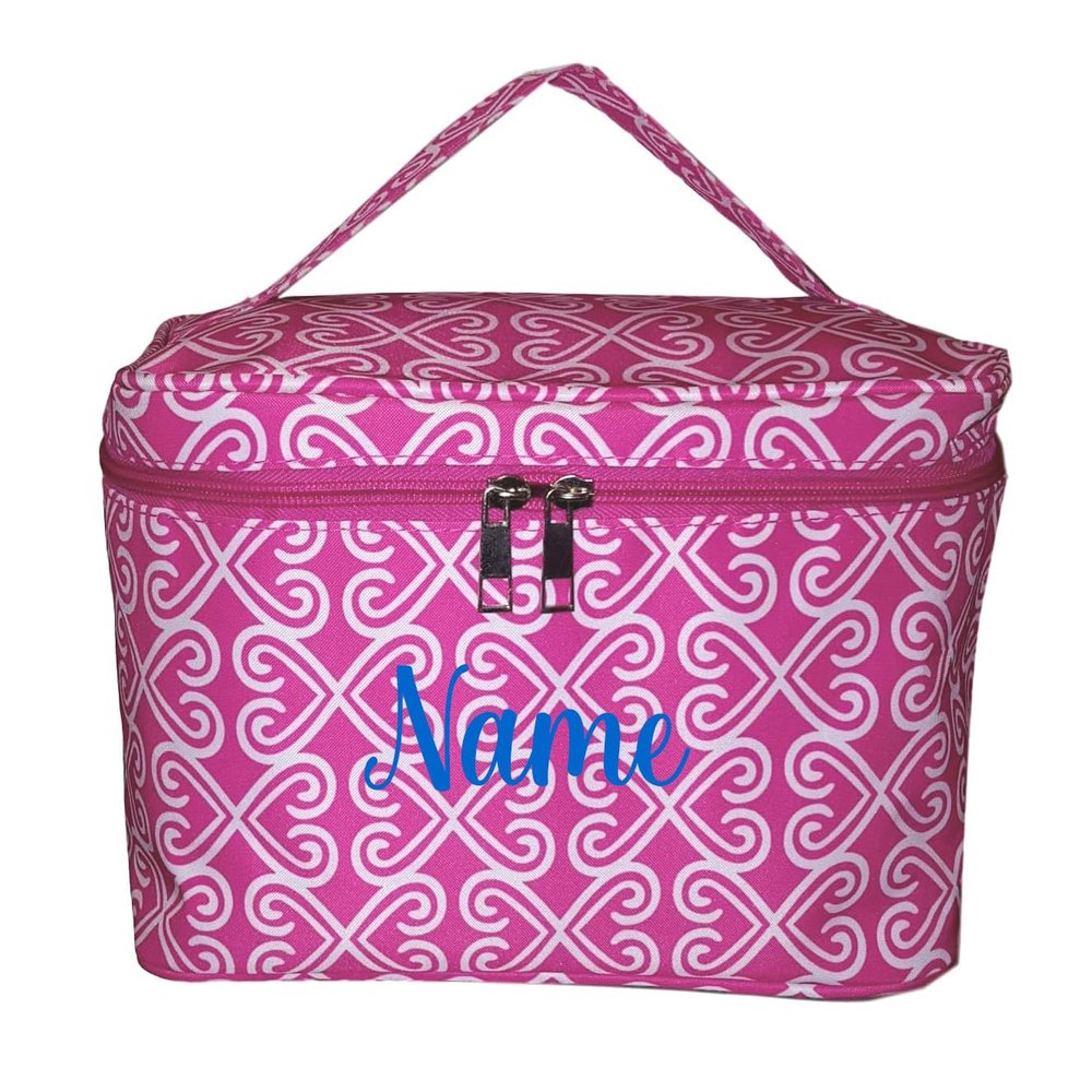 101 BEACH Personalized with Name New Go-To Cosmetic Case: Travel in Style and Stay Organized, Pink Twist