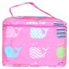101 BEACH Fashion Print Soft Case Cosmetic Bag Can be Personalized or Monogrammed (Monogrammed Pink Whales) view 1