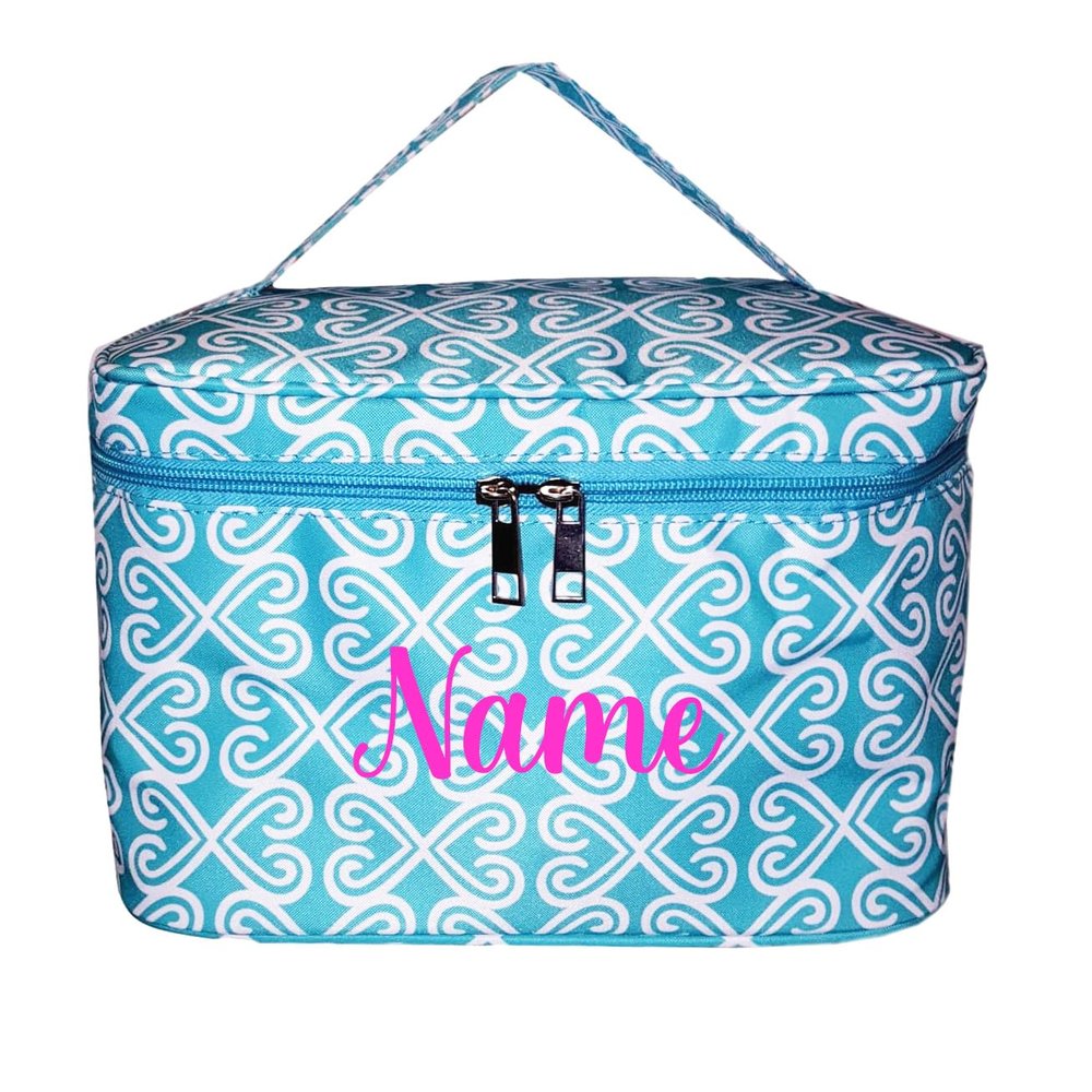 101 BEACH Personalized with Name New Go-To Cosmetic Case: Travel in Style and Stay Organized, Turquoise Twist