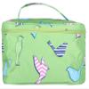 101 BEACH Fashion Print Soft Case Cosmetic Bag Can be Personalized or Monogrammed (Monogrammed Green Birds) view 1