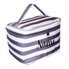 101 BEACH Personalized with Name New Go-To Cosmetic Case: Travel in Style and Stay Organized, Gray & White Stripe view 2