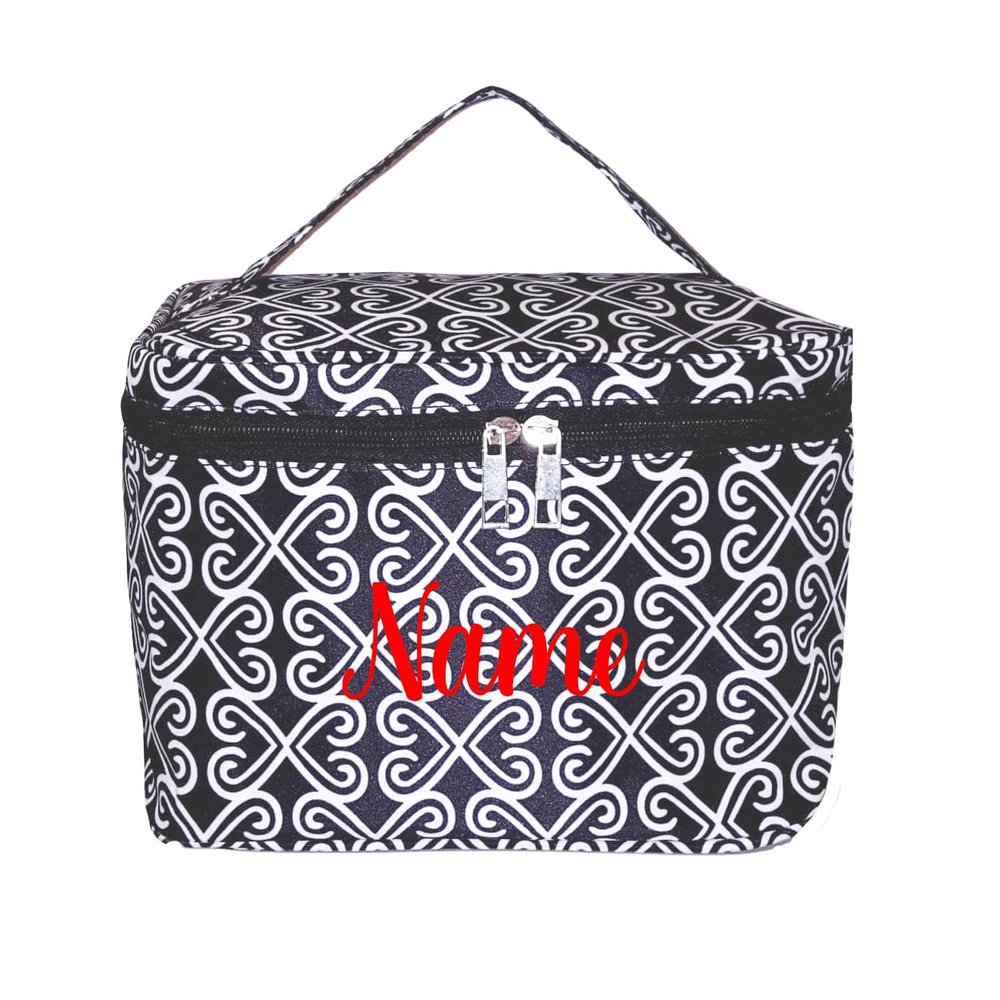 101 BEACH Personalized with Name New Go-To Cosmetic Case: Travel in Style and Stay Organized, Black Twist
