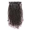 12 Inch -28 Inch Kinky Curly Clip in Hair Extensions Clip Ins Brazilian Remy Human Hair for Black Women Natural Color 8 pieces90g/One Set (20") view 1
