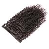 12 Inch -28 Inch Kinky Curly Clip in Hair Extensions Clip Ins Brazilian Remy Human Hair for Black Women Natural Color 8 pieces90g/One Set (20") view 2