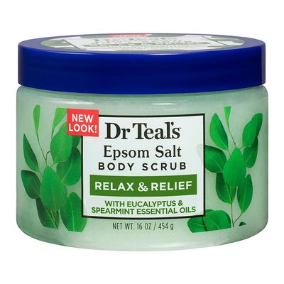 Epson Salt Body Scrub - Exfoliate & Renew with Eucalyptus & Spearmint (16 Ounces)