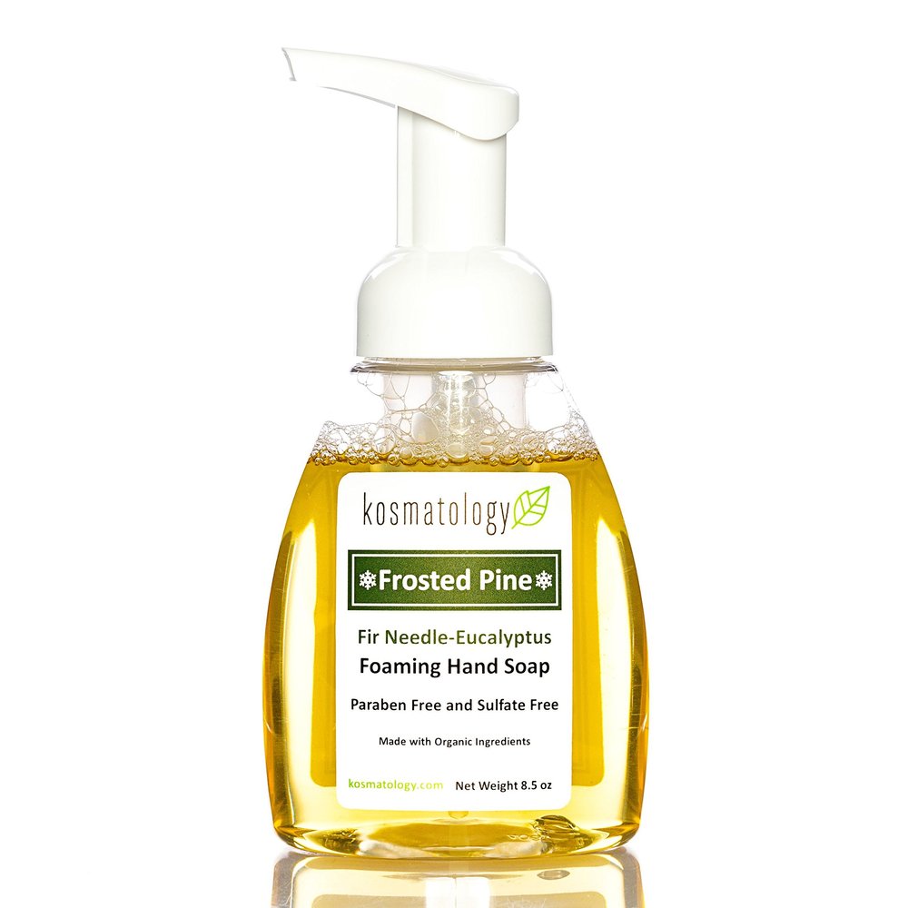 kosmatology Frosted Pine Foaming Hand Soap | Limited Edition Balsam Fir & Eucalyptus | Organic, Plant-Based, Vegan & Cruelty-Free Hand Wash | Gentle & Non-Toxic 8.5 oz