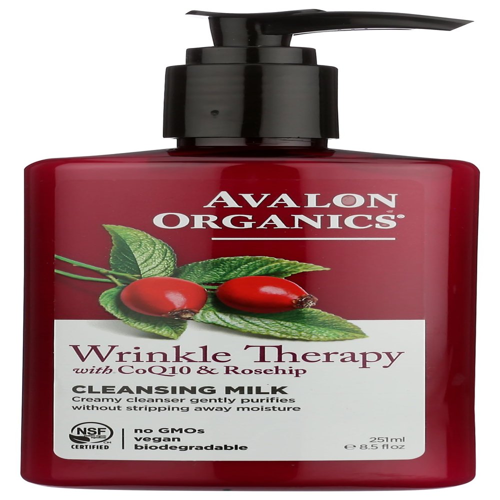 Avalon Organics Wrinkle Therapy Cleansing Milk 8.5 Ounce Pack of 1