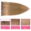 Hairro 16 Inch Clip in Extensions 100% Remy Human Hair 45g One-piece 5 Clips Long Straight Hair Extensions for Women Valentine's Day Gift Wide Weft Soft Silky #27 Dark Blonde view 2