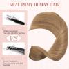 Hairro 16 Inch Clip in Extensions 100% Remy Human Hair 45g One-piece 5 Clips Long Straight Hair Extensions for Women Valentine's Day Gift Wide Weft Soft Silky #27 Dark Blonde view 4