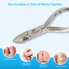 YNR Stainless Steel Toenail Clippers for Thick Toenails, Long Handled Nail Clippers for Men, Seniors & More, Professional Nail Nippers & Ingrown Toenail Tools with Ultra Sharp Handle Grip view 3