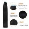 YILITE Tape in Human Hair Extensions 22 inches 20pcs 50g Silky Straight Human Hair Extensions Tape in Jet Black Color Tape in Hair Extensions view 3