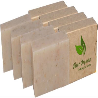 (4 Pack) Certified Organic Sheer Organix Rejuvenative Herbal Soap Handmade in the USA, 4 oz. / 113g, Shea and Honey