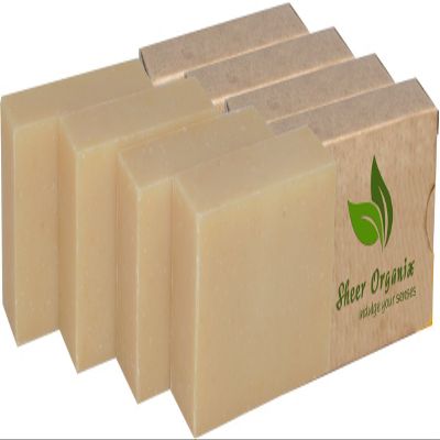 (4 Pack) Certified Organic Sheer Organix Rejuvenative Herbal Soap Handmade in the USA, 4 oz. / 113g, Lemongrass Tea