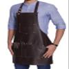 Facn Professional Leather Hair Cutting Hairdressing Barber Apron Cape for Salon Hairstylist - Multi-use, Adjustable with 6 pockets - Heavy Duty Premium Quality - Limited Edition - 28" x 24" (Brown) view 1