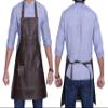 Facn Professional Leather Hair Cutting Hairdressing Barber Apron Cape for Salon Hairstylist - Multi-use, Adjustable with 6 pockets - Heavy Duty Premium Quality - Limited Edition - 28" x 24" (Brown) view 3
