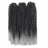 Haolocs 9 Bundles/Lot Marlybob Crochet Hair 8/10/12 Inchs Small Jerry Curl Braid Short Passion Twist Braids Afro Twist Synthetic Hair Kinky Curly Braiding Hair Extensions (T1B/Gray, 8 Inch) view 2