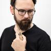Enjoy The Wood Beard Comb for Men, Folding Pocket Beard Accessories for Men, Engraved Walnut Wooden Comb for Moustache, Beard & Hair For Him (Bearded Man) view 2