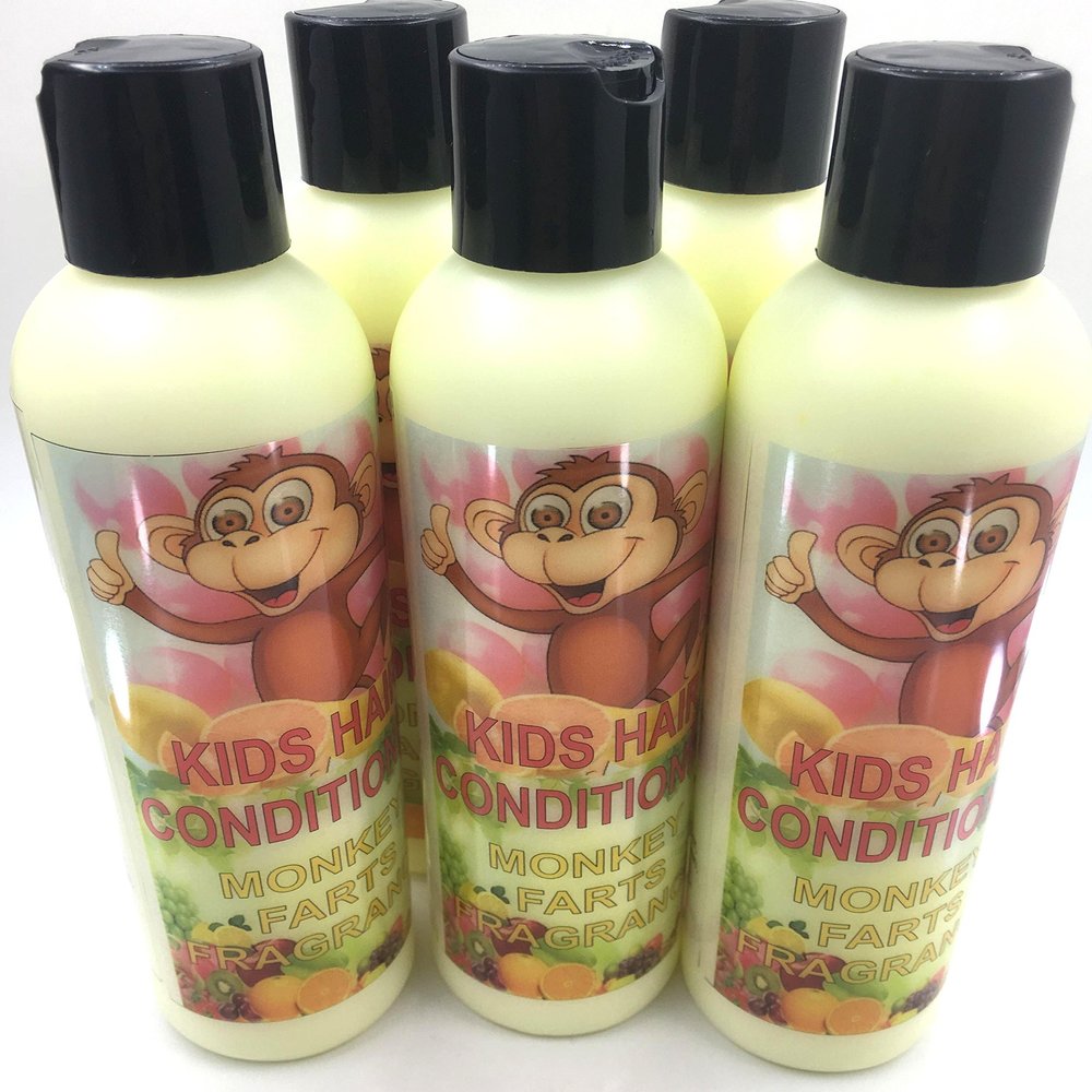 2 PACK handmade Kids hair conditioner Monkey farts fragrance 8 oz each