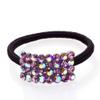 DoubleAccent Hair Jewelry Crystal Heart Hair Ponytail Holder, Puple view 1