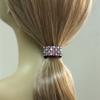 DoubleAccent Hair Jewelry Crystal Heart Hair Ponytail Holder, Puple view 2