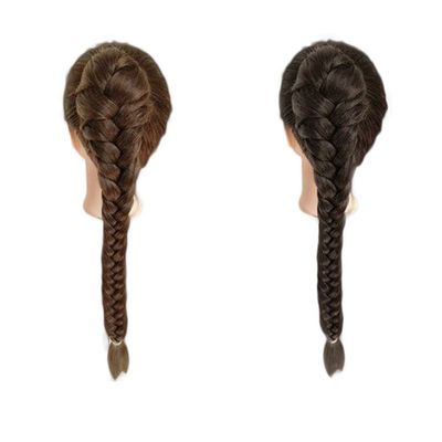 55cm Braided Ponytail Hair Extensions Claw Clip in Fishtail Pony Tails Extension for Women (Off Black)