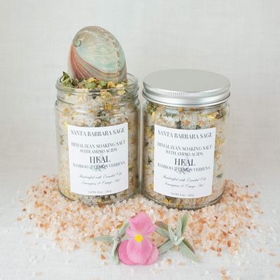 HEAL Bamboo & Lemon Verbena Himalayan Soaking Salt with Silk Amino Acids