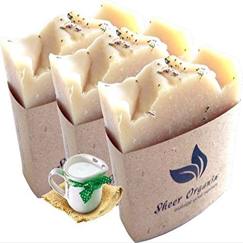(3 Pack) Sheer Organix Luxury Rejuvenative Handmade Herbal Soap, 3.52 oz. / 100g, Kefir