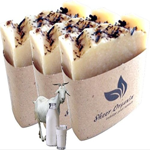 (3 Pack) Sheer Organix Luxury Rejuvenative Handmade Herbal Soap, 3.52 oz. / 100g, Goat Milk