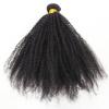 ZigZag Hair Afro Kinky Curly Hair Brazilian Virgin Hair Weave Bundles 4B 4C 100% Human Hair Bundles One Piece Double Weft Hair Extension (24inch) view 1